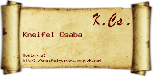 Kneifel Csaba névjegykártya