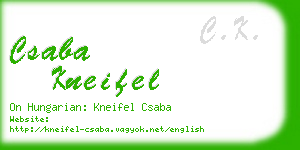 csaba kneifel business card